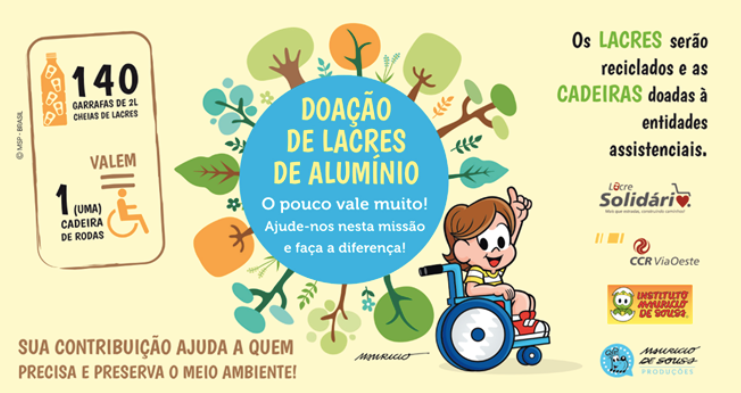 Chácara Turma da Mônica participa da campanha Lacre Solidário