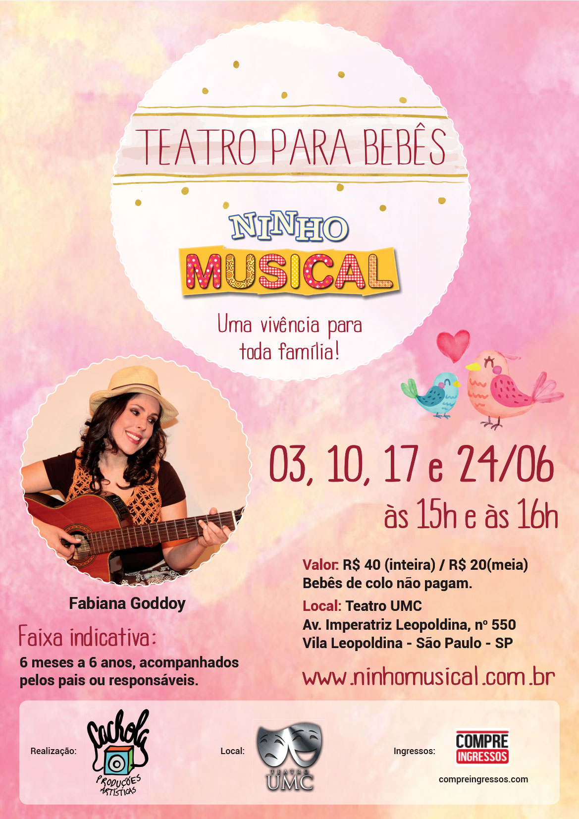 Teatro para bebês “Ninho musical” estreia em São Paulo